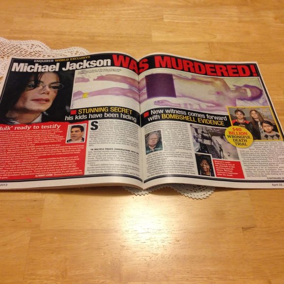 Michael Jackson death, National Enquirer 2013 edition - Picture 3 of 6